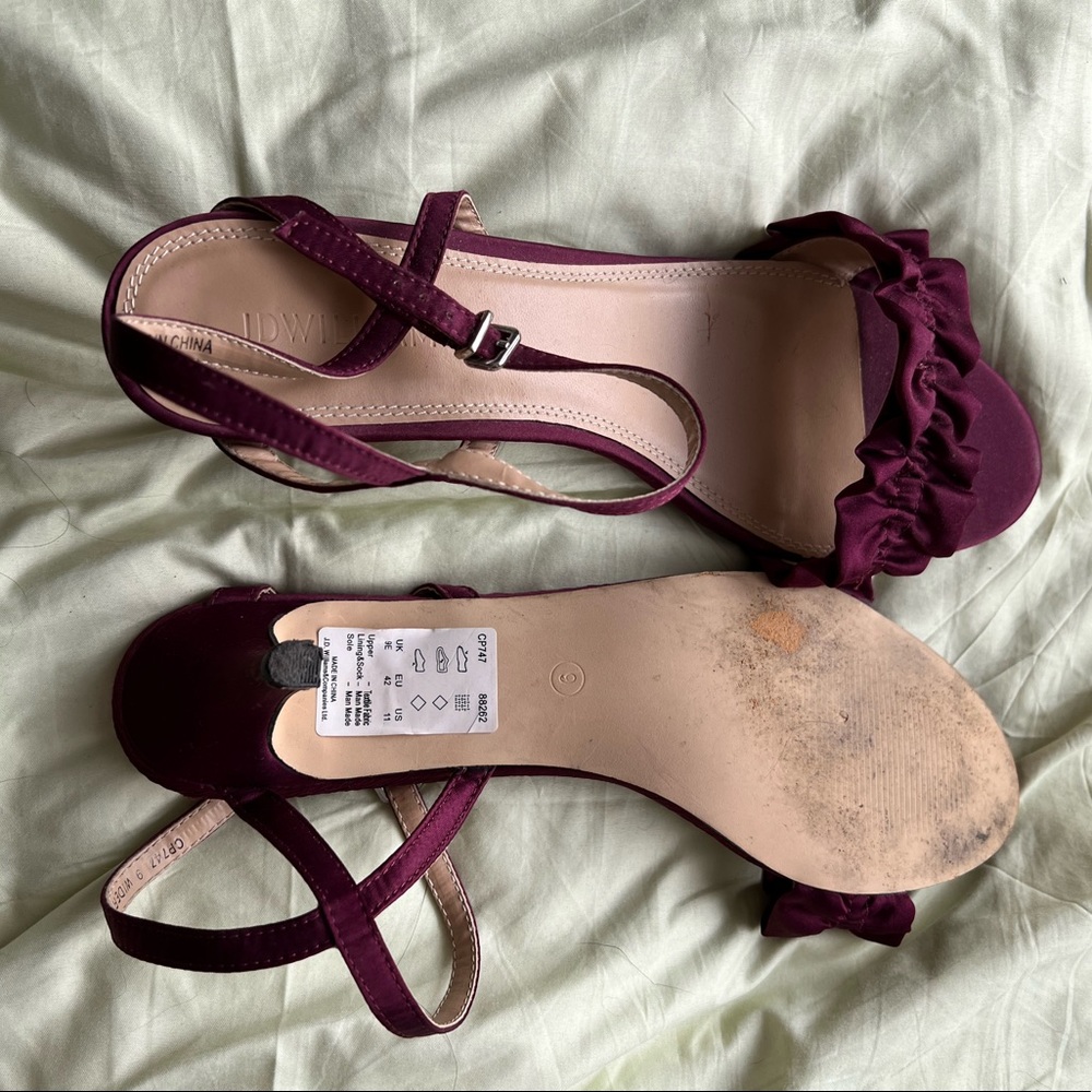 Plum/Maroon size 11 heeled sandals